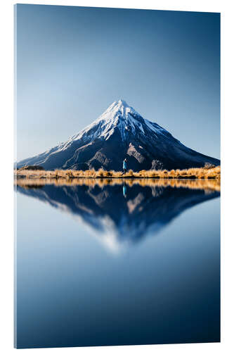 Acrylglasbild Mont Taranaki Neuseeland