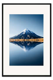 Gerahmter Kunstdruck Mont Taranaki Neuseeland