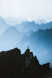 Magnettafel Alpine Bergschichten