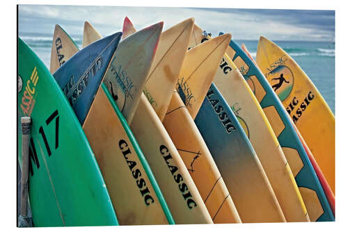 Aluminium print Surfboards