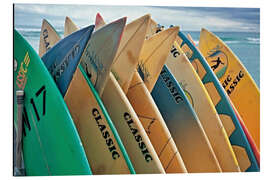 Aluminium print Surfboards