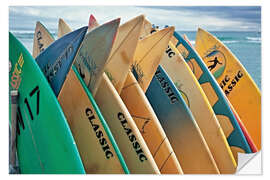 Selvklebende plakat Surfboards