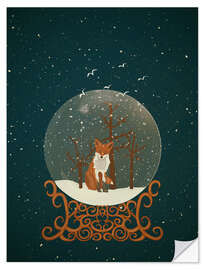 Wall sticker Snowglobe with a Fox