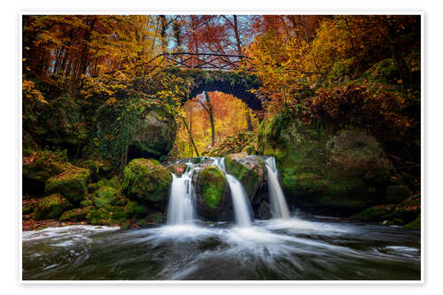 Poster Autumn in Luxembourg at the Schiessentuempel