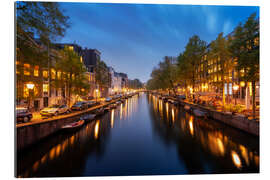 Gallery print Quiet canal in Amsterdam in the evening