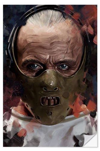 Selvklebende plakat Hannibal Lecter