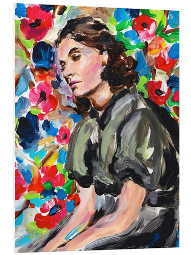 Tableau en PVC Woman with flowers