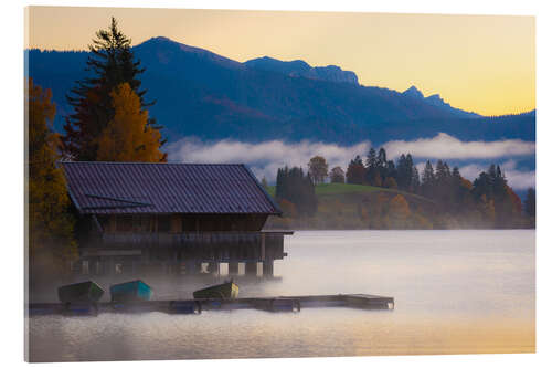 Acrylic print Autumn at the Walchensee