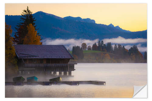 Naklejka na ścianę Autumn at the Walchensee