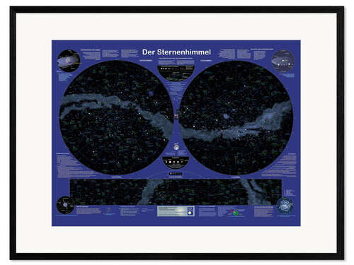 Gerahmter Kunstdruck Sternenhimmel