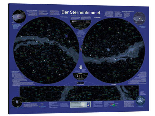 Tableau en plexi-alu Voûte céleste (allemand)