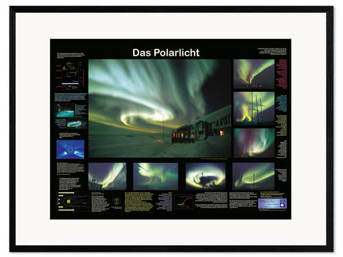 Stampa artistica con cornice Aurora polare (tedesco)