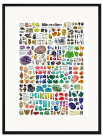 Gerahmter Kunstdruck Mineralien