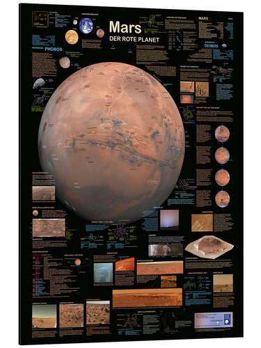 Aluminium print Mars (German)