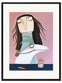 Framed art print Jorinde Koralewicz Appointed Her Goat Karl-Uwe as Gardener