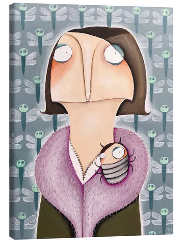 Quadro em tela Friederike Ralle-Goralsky was put a fat louse in the fur