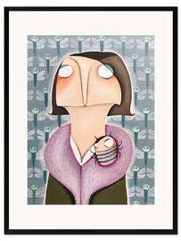 Gerahmter Kunstdruck Friederike Ralle-Goralsky wurde eine fette Laus in den Pelz gesetzt