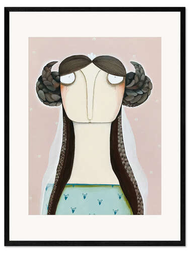 Stampa artistica con cornice Jeanne Hébuterne, zodiac sign Aries