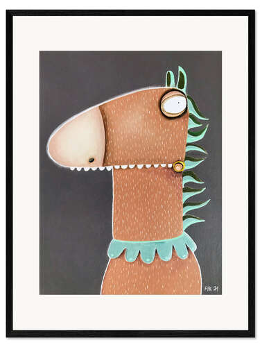 Framed art print Aunt Bartsch's chestnut mare Nofrete