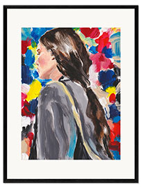 Kunsttryk i ramme Woman with colors