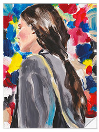 Wall sticker Woman with colors