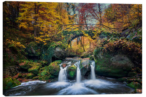 Leinwandbild Herbst im Mullerthal - Schiessentümpel