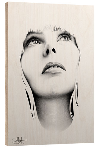 Wood print Joni Mitchell