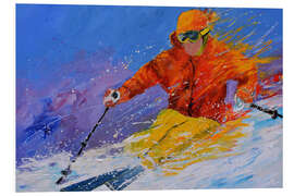 Foam board print Skiing