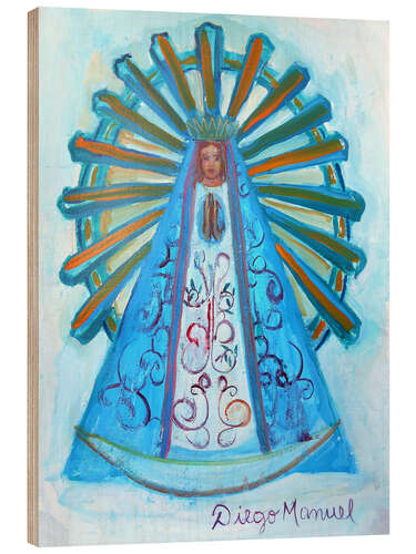 Wood print Virgin of Lujan