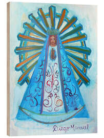 Wood print Virgin of Lujan