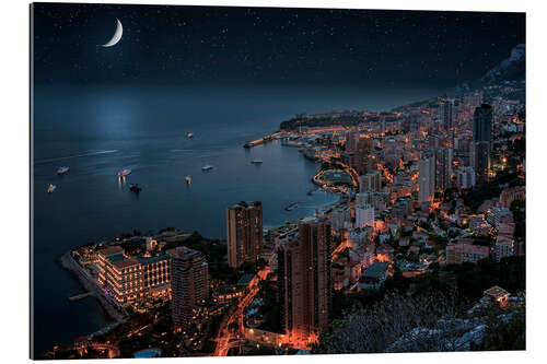 Gallery Print Monaco bei Nacht