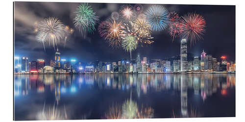 Galleritryk Hong Kong Fireworks