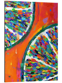 Magnettafel Limetten auf Orange