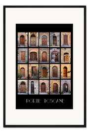 Gerahmter Kunstdruck Porte Toscane - Türen in der Toskana