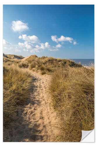 Wall sticker Red cliff dune path near Kampen on Sylt