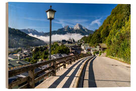 Holzbild Watzmannblick in Berchtesgaden