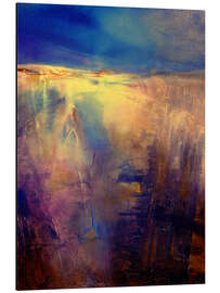 Magnettafel Crossing - goldenes Land vor dunkelblauem Himmel