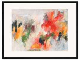 Gerahmter Kunstdruck Abstrakte Blumenpracht II