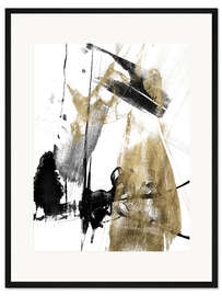 Gerahmter Kunstdruck Glam und Schwarz I