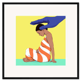 Gerahmter Kunstdruck Schwangerschaft in Sicherheit - Silja Goetz