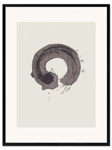 Ingelijste kunstdruk Dual Existence Ensō