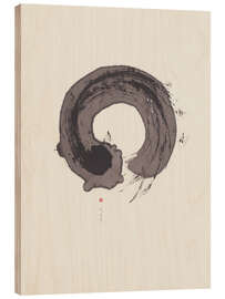 Wood print Dual Existence Ensō