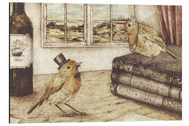 Magnettafel Rotkehlchen Liebe