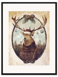 Gerahmter Kunstdruck Wildes Weihnachten