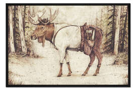 Gerahmter Kunstdruck Holzfällersaison