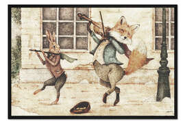 Gerahmter Kunstdruck Straßenmusikanten