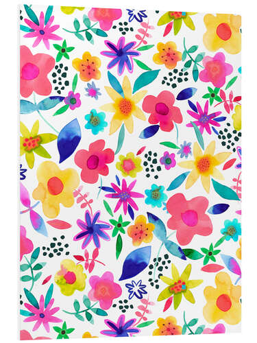 Foam board print Summer flowers