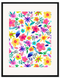 Gerahmter Kunstdruck Sommer Blumen