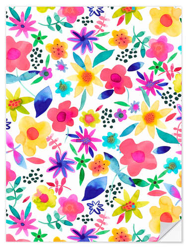 Sticker mural Summer flowers