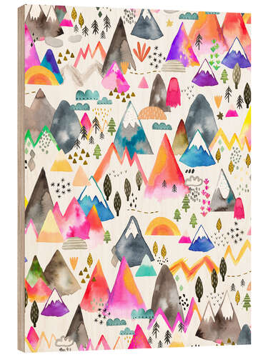 Wood print Magic Mountain